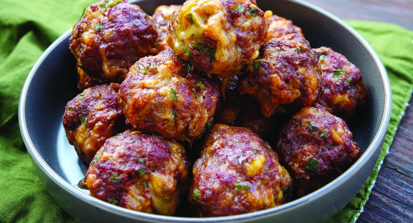 Grilled Jalapeno Cheddar Meatballs