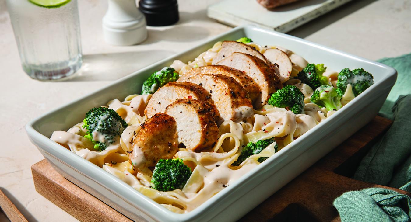 chicken and broccoli alfredo