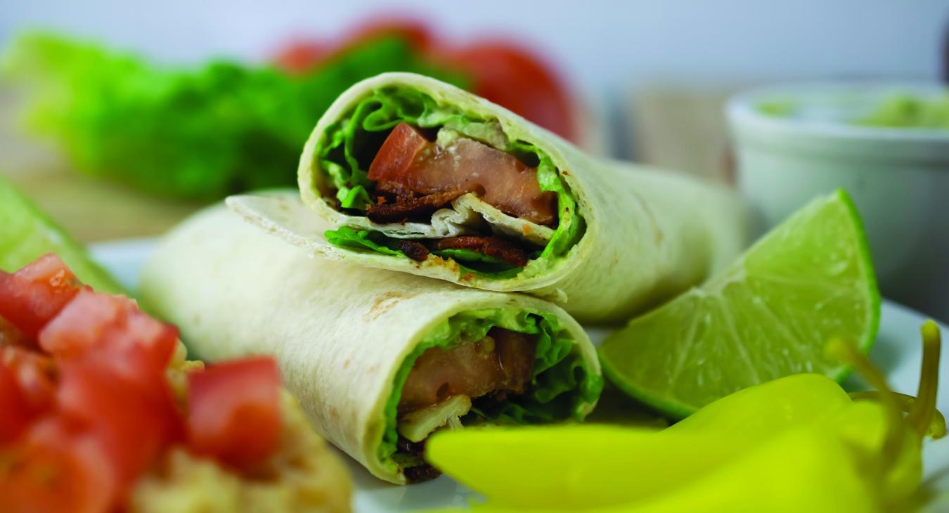 BLT Wraps with Avocado Spread