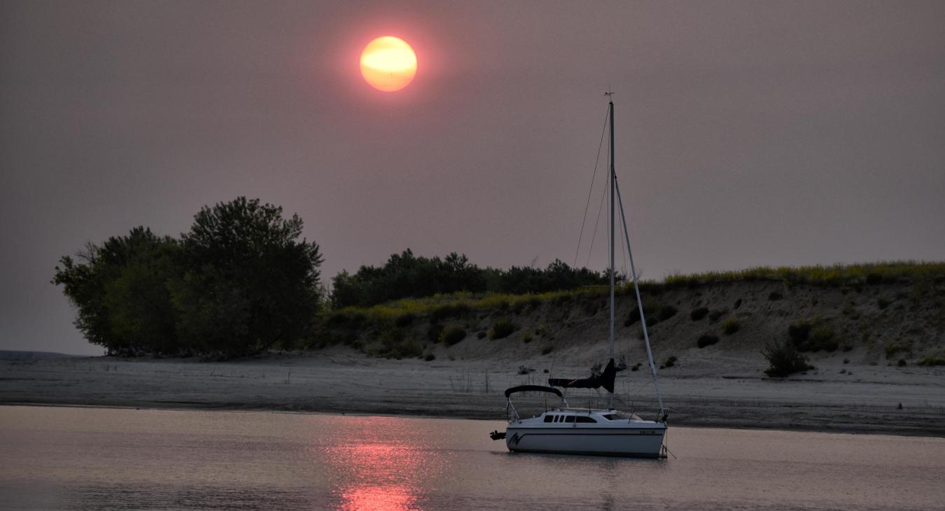 Sail boat by Larry Holscher