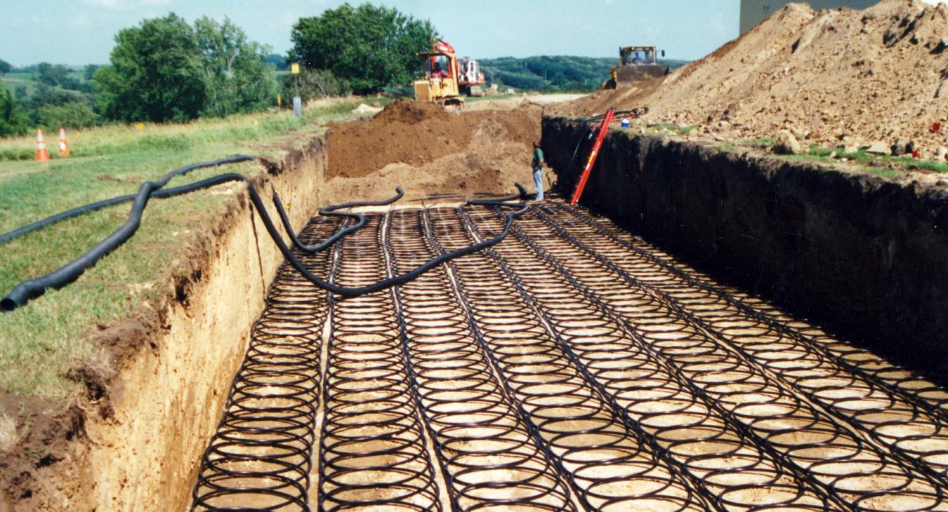 horizontal geothermal loop field