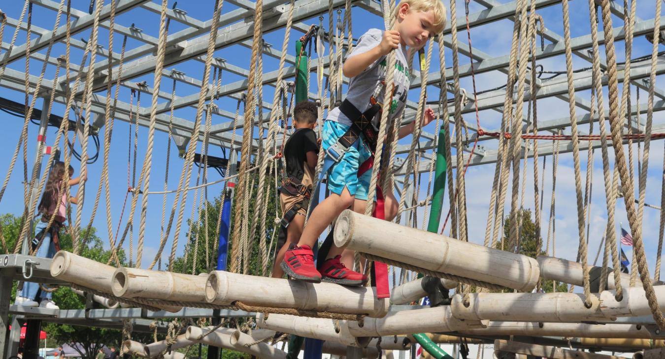 Rope swing at Ponca State Park